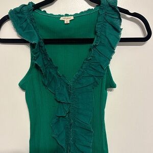 Anthropologie green top